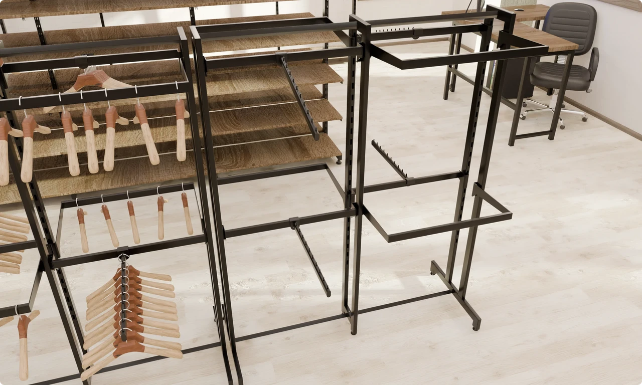 Варіант встановлення обладнання для магазину одягу Варіант встановлення обладнання для магазину одягу