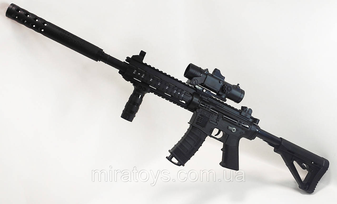Дитячий автомат на Орбіз М416 Rifle Black 82 см, АКБ 7.4V, приціл, глушник, рукоятка