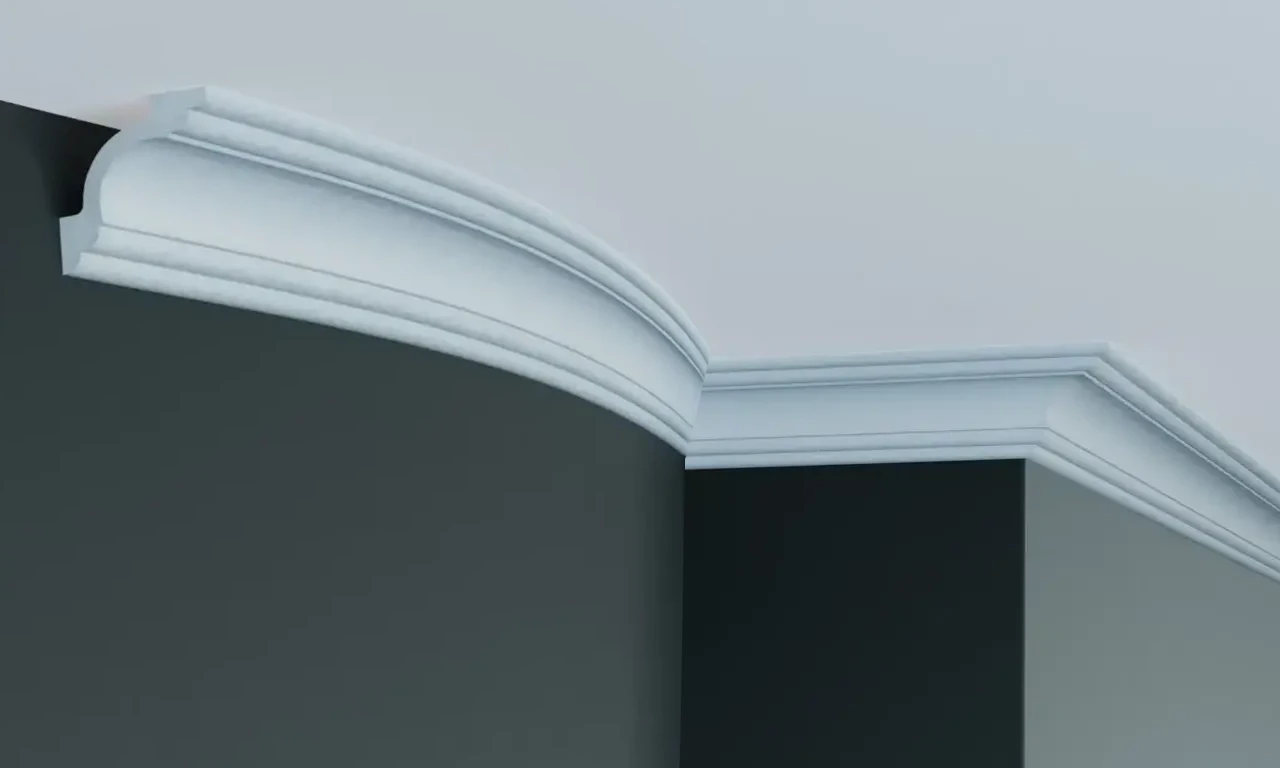 Стельовий гнучкий плінтус Gaudi P210F (5,3х5)см, довжина 2м