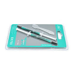 Паста термопровідна DeepCool EX750 3g, шприц, Gray, >6.2 W/m-K, <0,03C-in²/W, -50°≈250°, В'язкість -85K cPs, + лопатка + серветки,