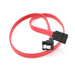 Кабель VEGGIEG ST307 SATA 3.0, 0.5м, загнутий з защіпкою, червоний, артикул 19659