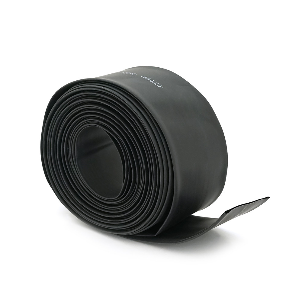 Термозбежна трубка 40 мм, чорна, 25 м, робоча температура -50°C до +125°C, артикул 13711, Voltronic