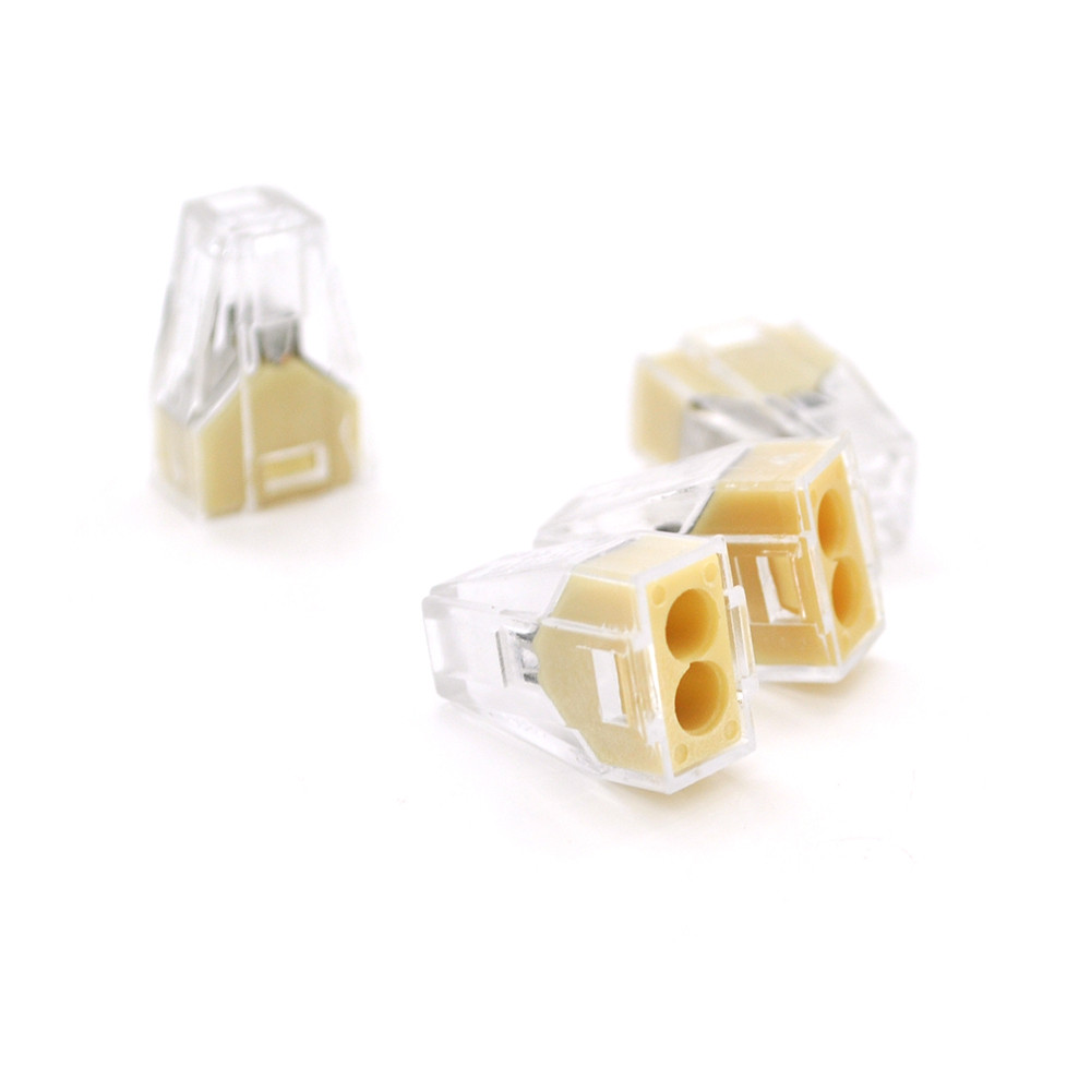 Клема з зажимом 2-провідна WAGO K773-102, 2-pin, прозоро-оранжева, артикул 13336,  Voltronic