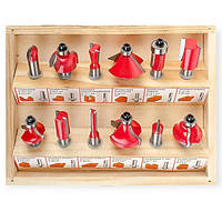 Набір фрез по деревені 12шт INTERTOOL