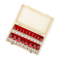 Набір фрез по деревені 18шт INTERTOOL