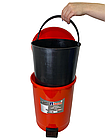 Відро для сміття побутове з педаллю на 12л пластик (Червоне), фото 5