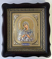 Икона Пресвятой Богородицы Семистрельная. Размер киота 26х23 см