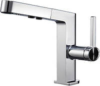 Змішувач для раковини Gaozhi Pull-Out Basin Faucet Хромований змішувач із висувним душем