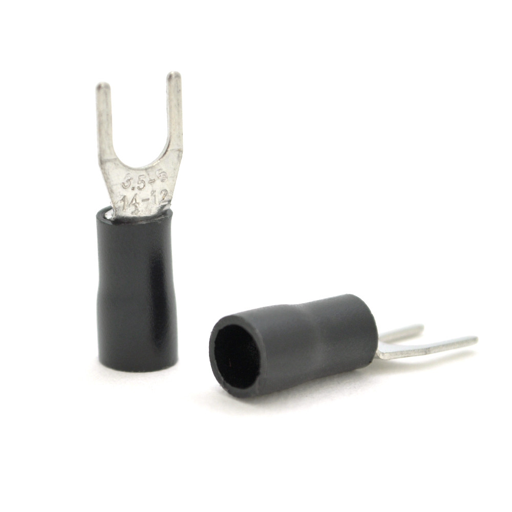 Клема тип "U" 0.7мм, SV3.5-5, ізольована, латунь, 2.5-4.0мм, 37А, 100шт, артикул 18246