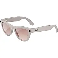 Смарт-окуляри Ray-Ban Meta Skyler Shiny Chalky Gray Cinnamon Pink Lenses (RW4010 670013 52-20)