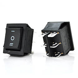 Перемикач ON-OFF KCD1-106, 250VAC / 15A, 6 контактів, Black, Q50 ( 246*170*41 ) 0,63 кг