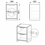 Тумба прикроватная ПКТ-9 (Компанит) 480х420х660мм, фото 2