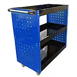 Інструментальний візок GT-141 синій з гачками для майстерні та гаража, фото 2