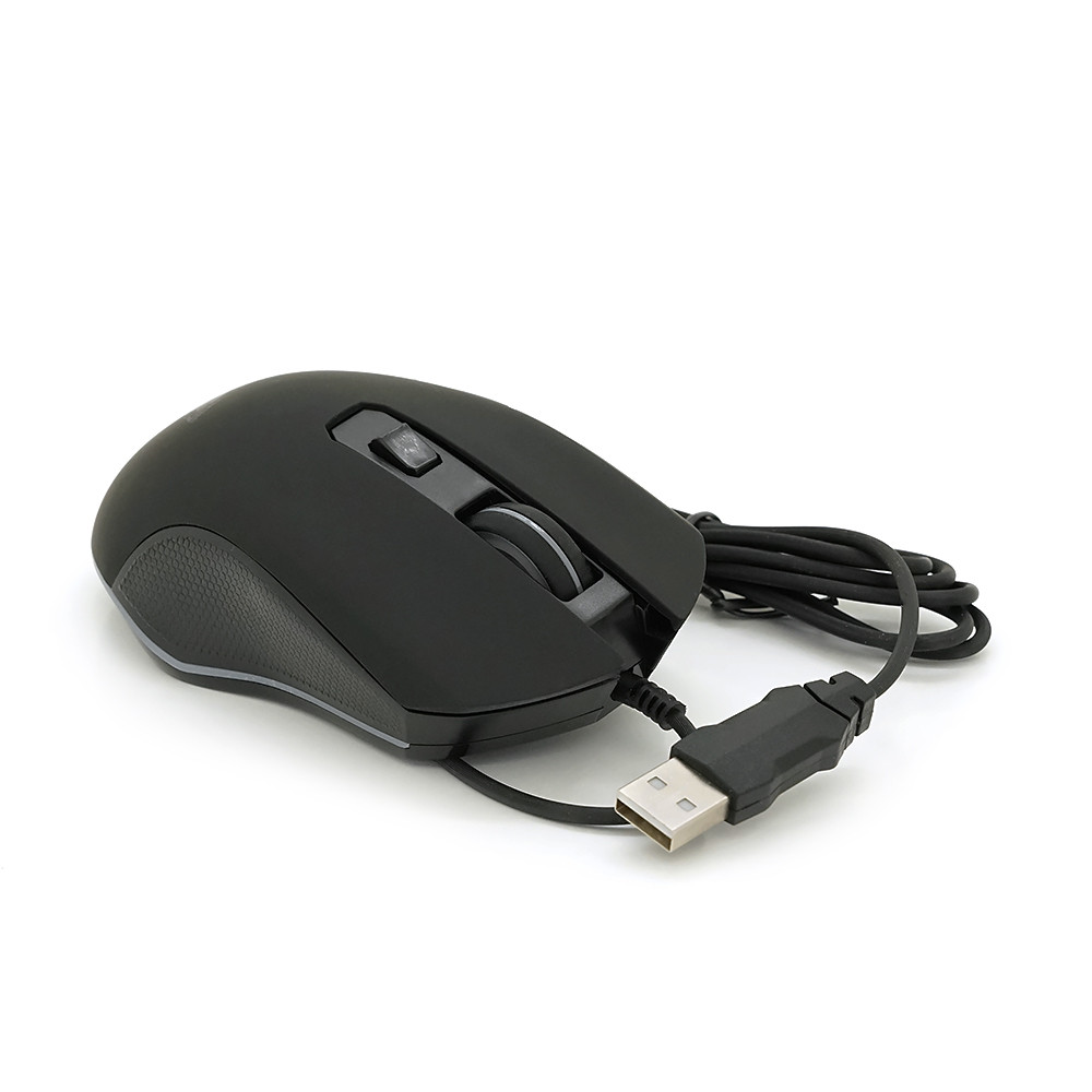 Миша дротова JEDEL GM690, артикул 1419, з підсвічуванням, 8 кнопок, USB, DPI до 3200, SOFT-TOUCH покриття