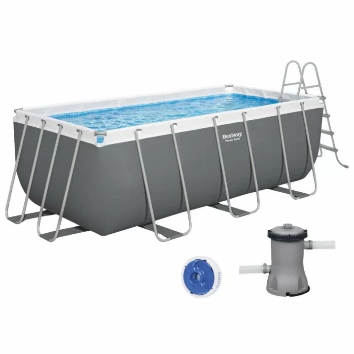 Каркасний басейн Bestway 56456 (412х201х122 см) з картриджним фільтром і драбиною, фото 1