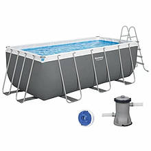Каркасний прямокутний басейн Bestway 56441 (404х201х100 см) з картриджним фільтром і драбиною