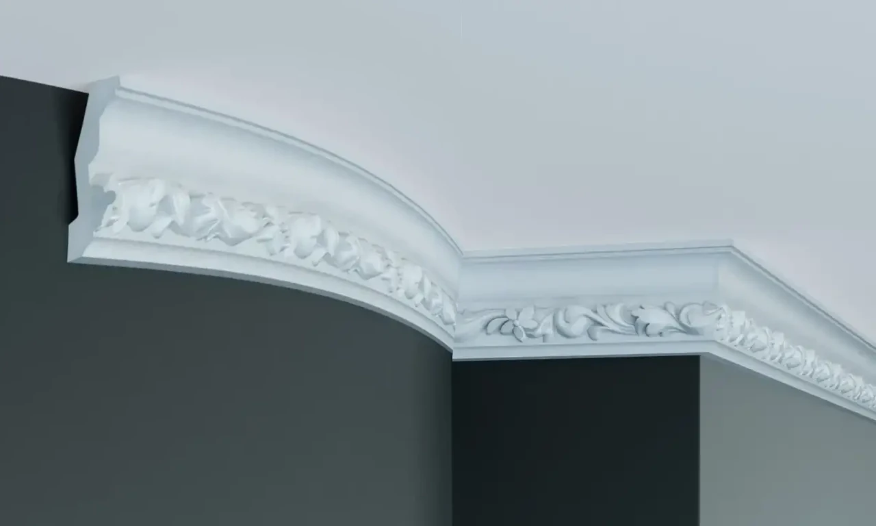 Стельовий гнучкий плінтус Gaudi C1013F (8,4х3,4)см, довжина 2м