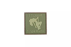 ПВХ патч 3D - I Support Single Mums - olive