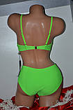 Купальник Fuba.Vi висока посадка + стринги Салатовий, фото 3