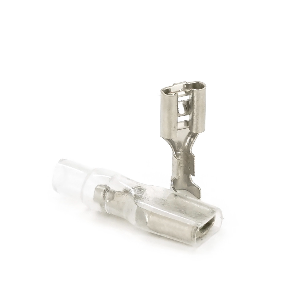 Клема F1 мама, 4.8 мм, латунь, ізольована, 0.5-1.5 мм, 100 шт в упаковці, артикул 10997, Voltronic