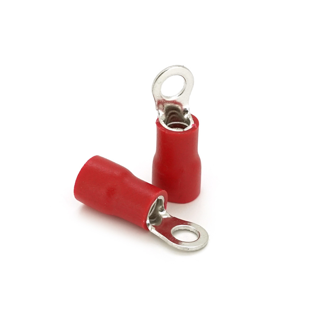 Клема тип "О" RV5.5-4, 0.7 мм, ізольована, латунь, 4.0-6.0 мм, 48А, 100 шт, артикул 10988