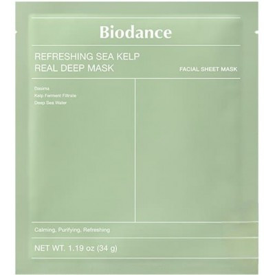 Гідрогелева маска для обличчя з морськими водоростями Biodance Refreshing Sea Kelp Real Deep Mask 34 г