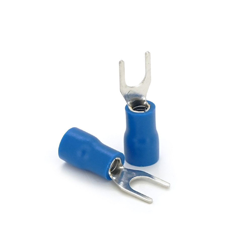 Клема тип "U" 0.5мм, SV2-4, провід 1.5-2.5, ізольована, максимальний струм 27А, під обтискання, латунь, 100 штук в упаковці, ціна