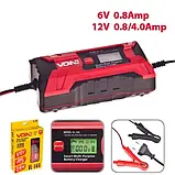 Зарядний пристрій імпульсний VOIN 6&12V/0.8-4.0A/3-120AHR/LCD (VL-144), фото 7