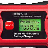 Зарядний пристрій імпульсний VOIN 6&12V/0.8-4.0A/3-120AHR/LCD (VL-144), фото 8