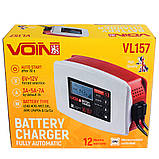 Зарядний пристрій імпульсний VOIN 6&12V/3-5-7A/3-120AHR/LCD (VL-157), фото 3