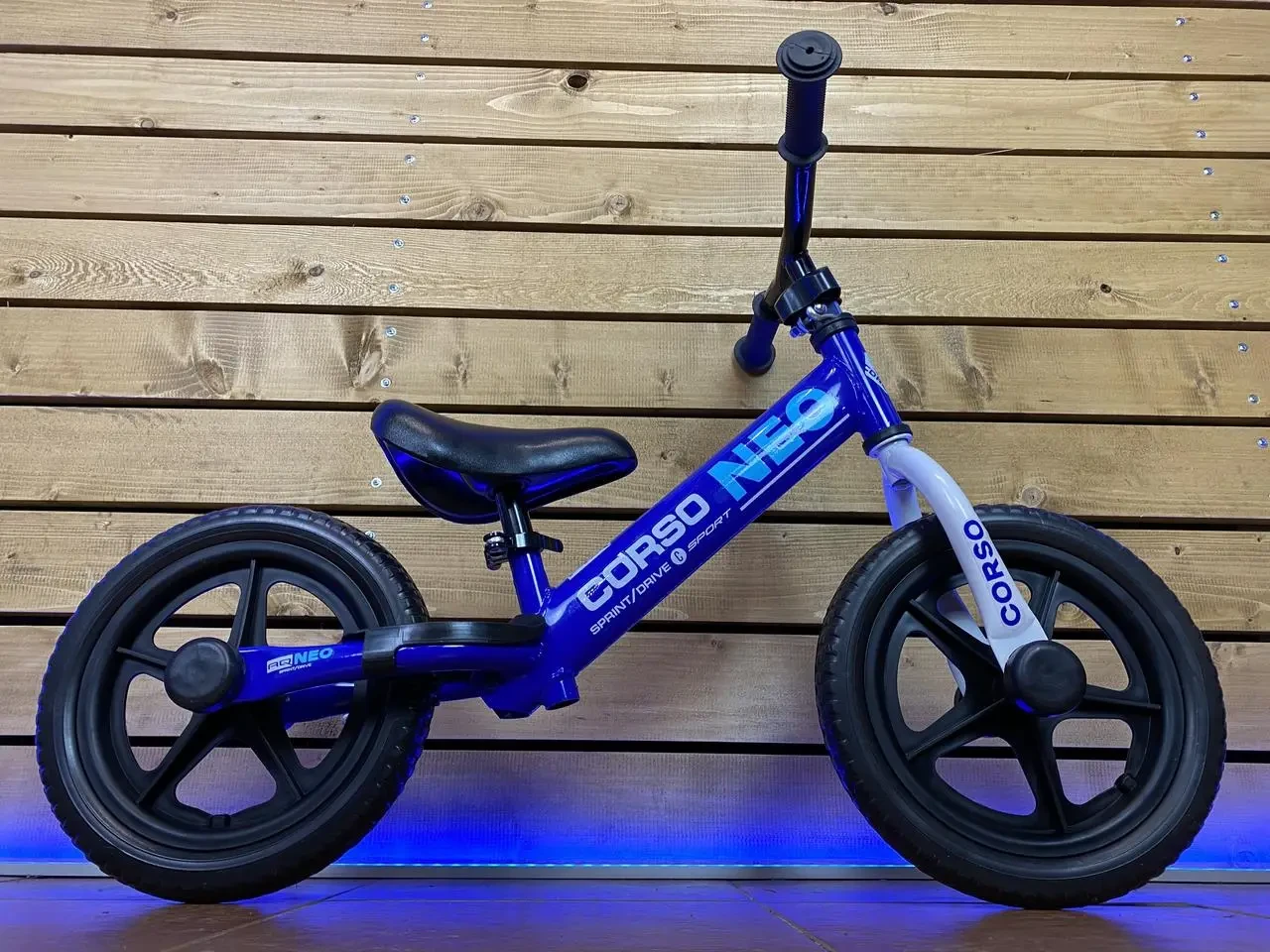 Дитячий біговел велобіг на сталевій рамі 12 дюймів CORSO NEO EN-25540 EVA колеса Синій, фото 1