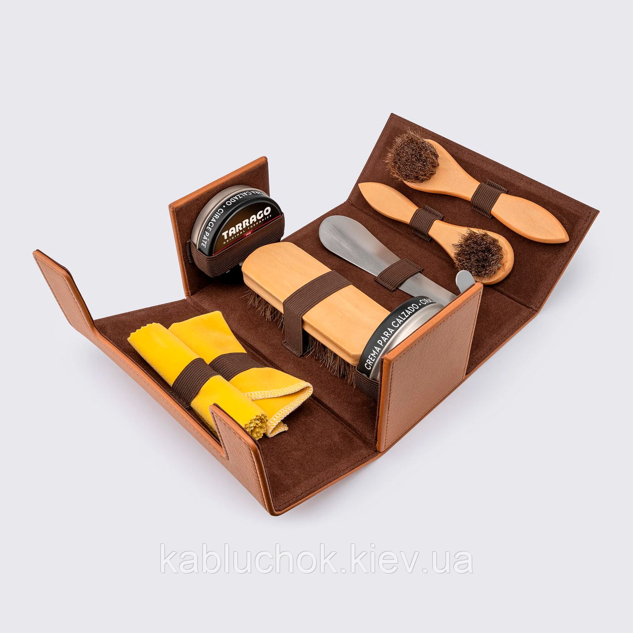 Набір для догляду за взуттям Tarrago Light Brown Shoe Care Travel Kit