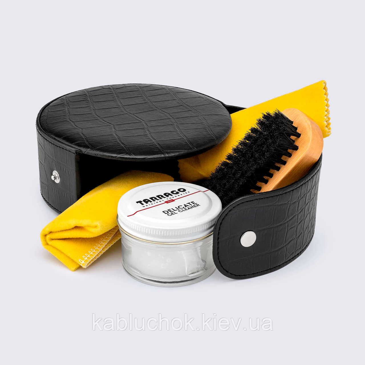 Набір для догляду за взуттям із делікатної шкіри Tarrago Black Travel Kit for Delicate Leather