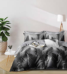 Полуторний комплект постільної білизни на блискавці 150*220 Сатин Люкс (23620)