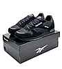 Кросівки чоловічі Reebok Classic Black Рібок Класик чорні замша текстиль демісезонні спортивні повсякденні, фото 3