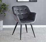 М'який стілець ELEGANTE сірий, фото 2