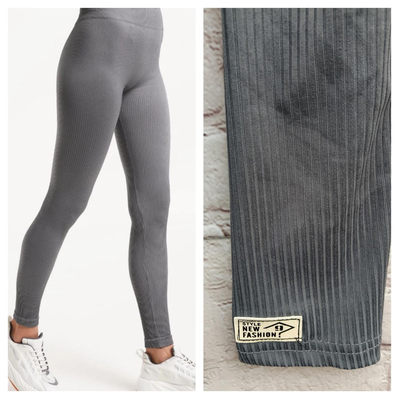 Підліткові лосини рубчик широкий 11-15 років, сірий