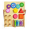 Дитяча розвиваюча гра дошка Пізнавай-ка бізіборд для вивчення кольору 4в1 Сортер Ксилофон Шнурівка Шестерінки, фото 2