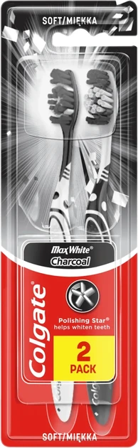 Зубні щітки Colgate Max White Charcoal Soft (2шт.)