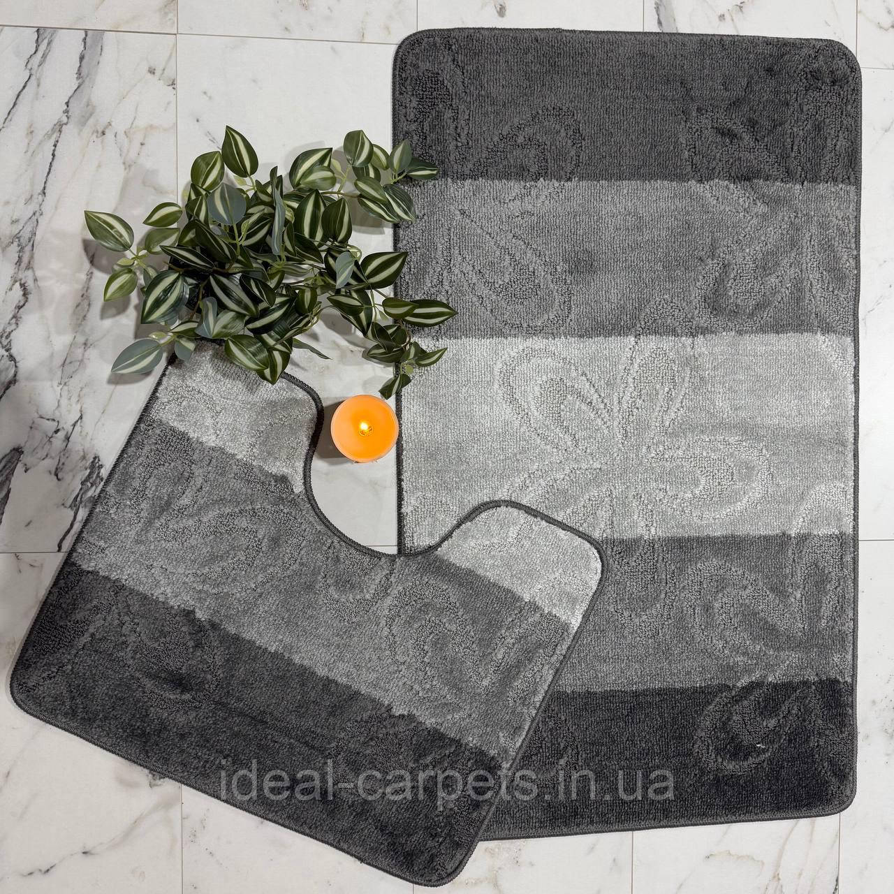 Комплект у ванну Silver Multi 60*100 та 60*50см 1804-Антрацит 0778