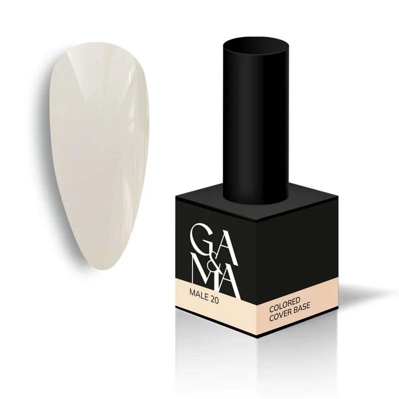 Камуфлююча база для нігтів Мале Ga&Ma Cover base Colored 020 Male, 15мл, фото 1