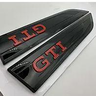 Шильдик емблема напис на багажник Volkswagen GOlF GTI колір чорний глянець, фото 1