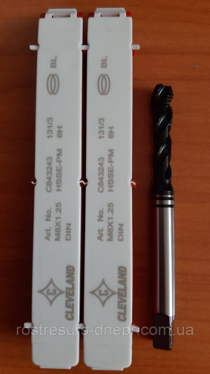 Мітчик спіральний SFT M8*1.25 C843243 DIN371 Black Double Ring, фото 1