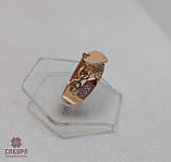 Золота Каблучка зі вставкою цирконій, фото 2