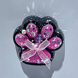 Сквіш « Таба лапка» чорна з рожевим блискучим, фото 2