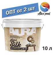 Aura Silk Glans 10 л - Декоративно-оздоблювальний акриловий лакофарбовий матеріал, Ефект мокрого шовку
