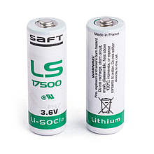 Батарейка LS17500 (Li-SOCl2, 3.6В/3.6А·год, розмір A(Ø17x50 мм) SAFT
