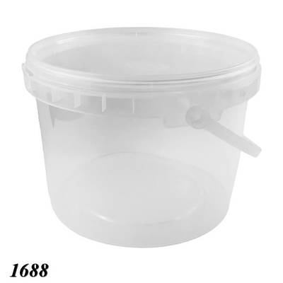 Відро харчове з кришкою 3 л Прозоре  (5шт)