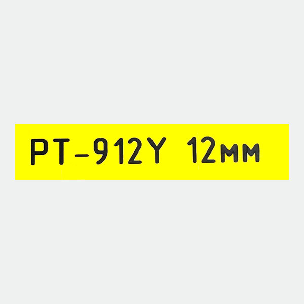 PT-912Y Стрічка маркувальна жовтий 12мм в касеті (16 м.п.)