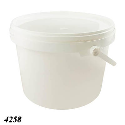 Відро харчове з кришкою 3 л Біле (5шт)
